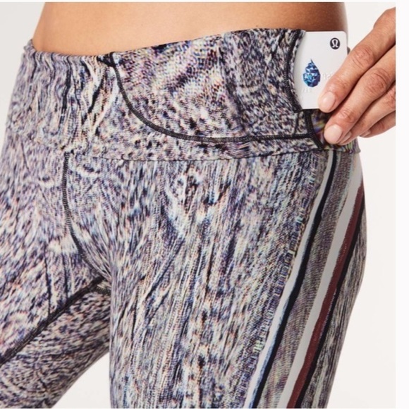 Lululemon Wunder Under Hi Rise Tight Leggings 28” Polychromatic 50g Multi Black - Picture 3 of 13